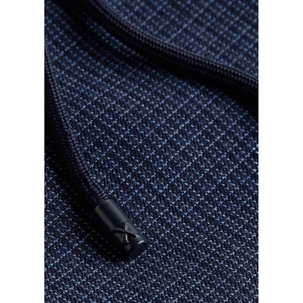 Express Mens Hyper Blue Checkered Stretch Drawstring Dress Pant Sz Actual 30X29